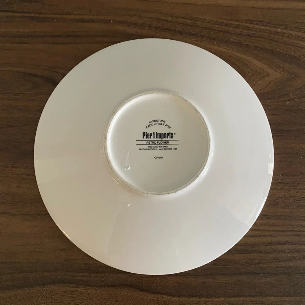 Pair of Pier 1 Retro Flower 9” Salad Plates
